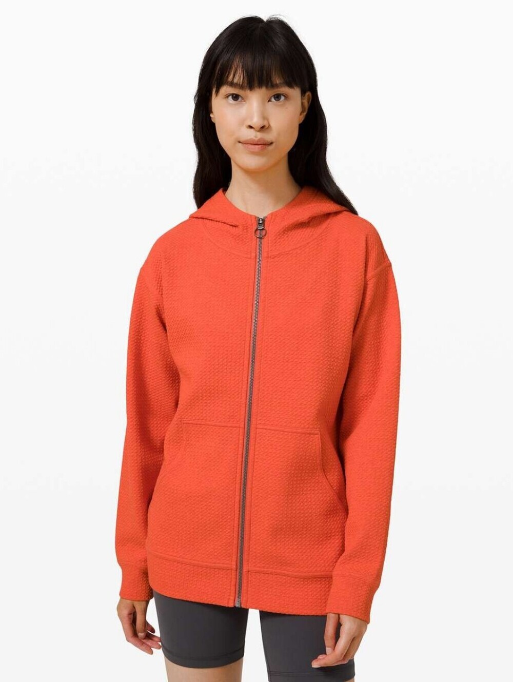 Lululemon All Yours Zip Hoodie *Bubble DotHeathered Brick / White